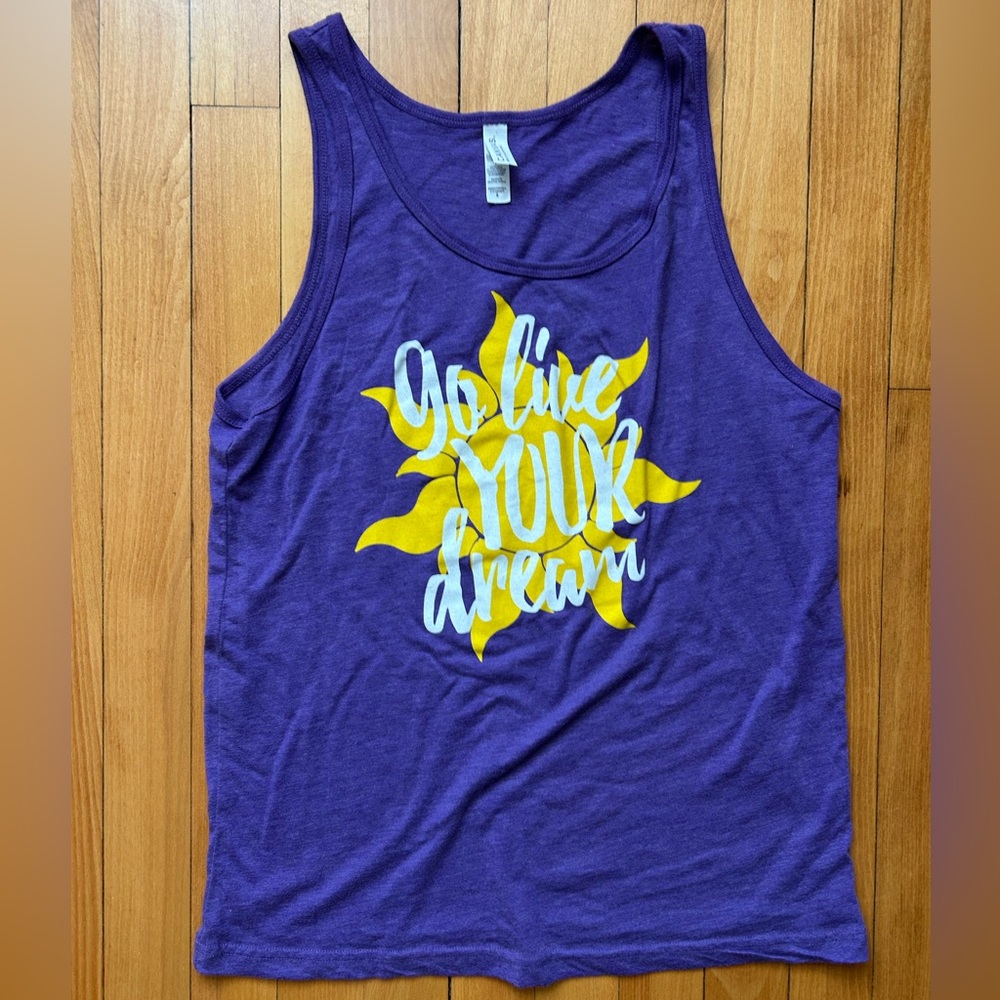 Purple Tank Top with Tangled inspired Sun Design